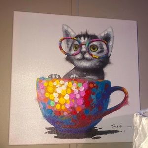 Canvas Cat painting